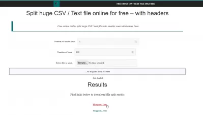 CSV Splitter online